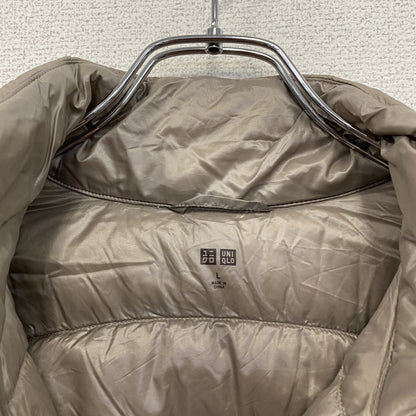 UNIQLO　ユニクロ　ウルトラライトダウンジャケット　ダウン90%　ベージュ　Lサイズ