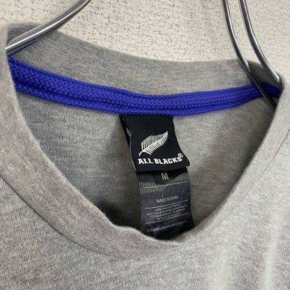 古着 used　Adidas　アディダス　半袖プリントTシャツ　オールブラックス　ラグビー　ニュージーランド　グレー　Mサイズ　