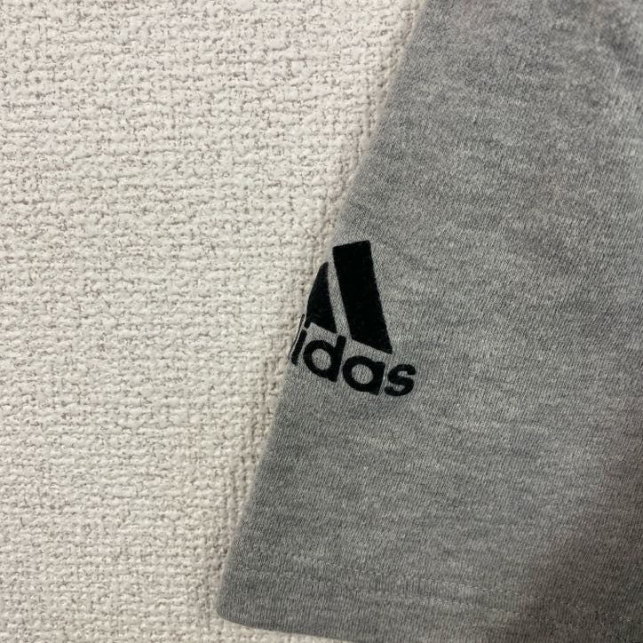 古着 used　Adidas　アディダス　半袖プリントTシャツ　オールブラックス　ラグビー　ニュージーランド　グレー　Mサイズ　