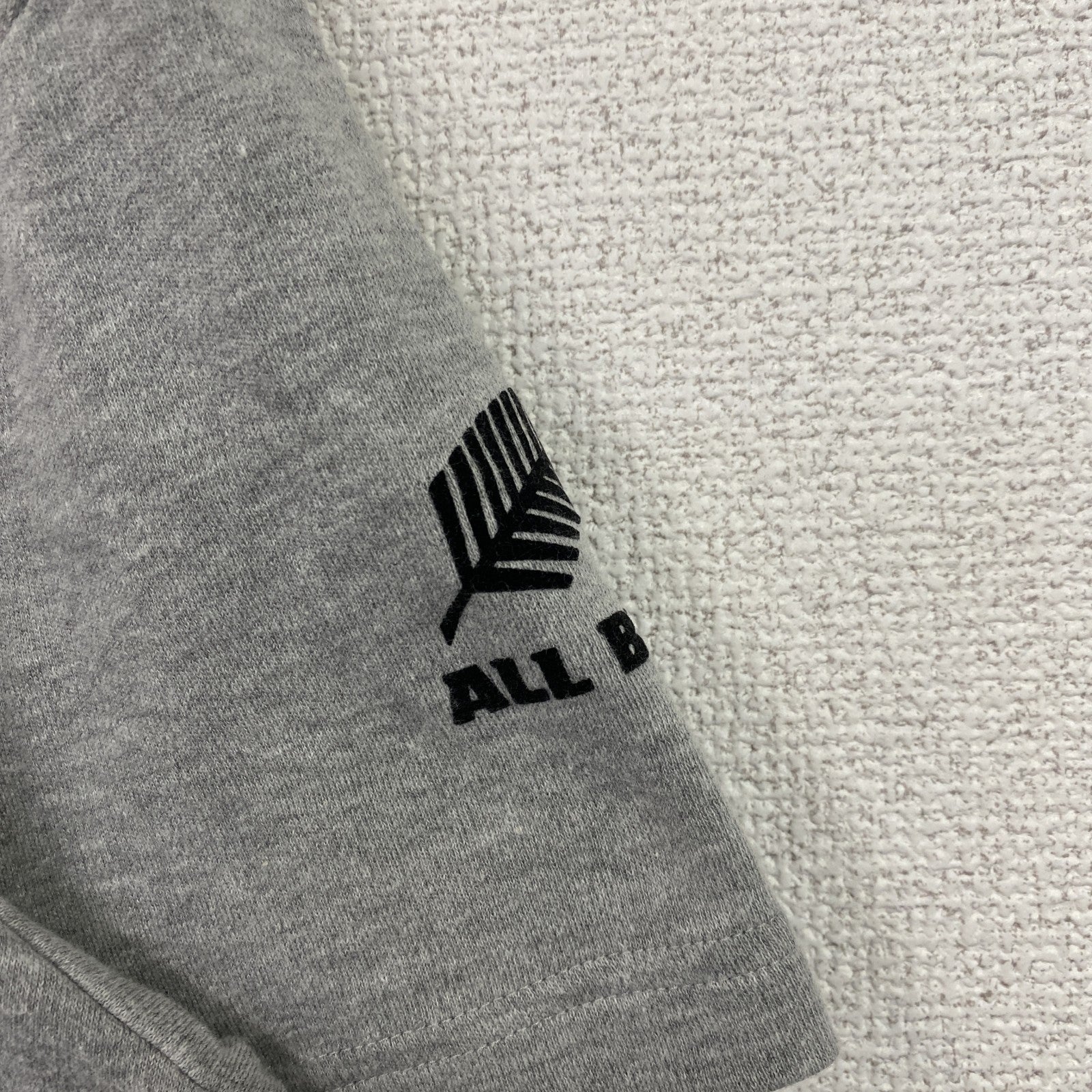 古着 used　Adidas　アディダス　半袖プリントTシャツ　オールブラックス　ラグビー　ニュージーランド　グレー　Mサイズ　
