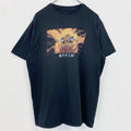 古着 used　鬼滅の刃　半袖アニメプリントTシャツ　レトロ　クルーネック　伊之助　いのすけ　黒　ブラック　2XLサイズ