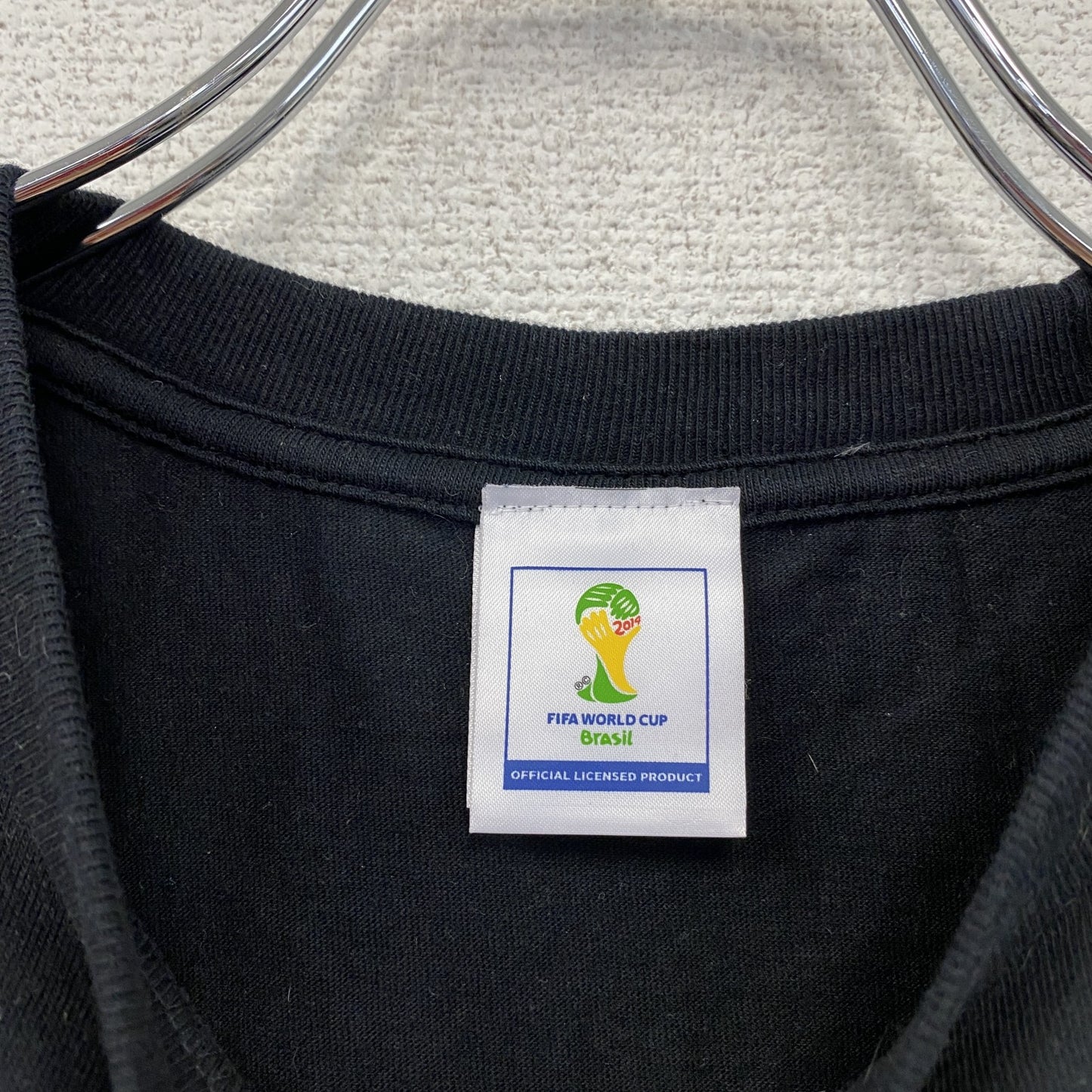 FIFAワールドカップブラジル 2014　半袖プリントTシャツ　黒　ブラック　Mサイズ