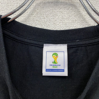 FIFAワールドカップブラジル 2014　半袖プリントTシャツ　黒　ブラック　Mサイズ