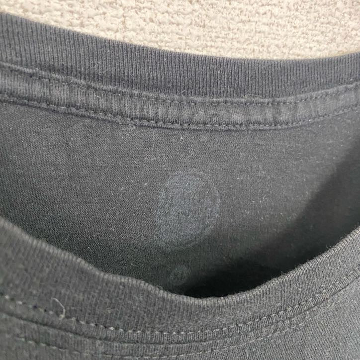 古着 used　鬼滅の刃　半袖アニメプリントTシャツ　レトロ　クルーネック　伊之助　いのすけ　黒　ブラック　2XLサイズ