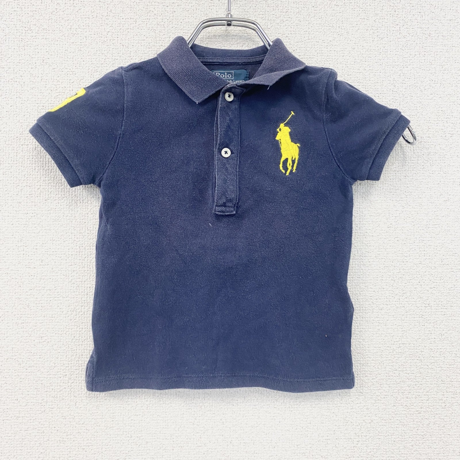 Polo By Ralph Lauren　ラルフローレン　半袖ポロシャツ　刺繡ロゴ　紺　ネイビー　24Mサイズ