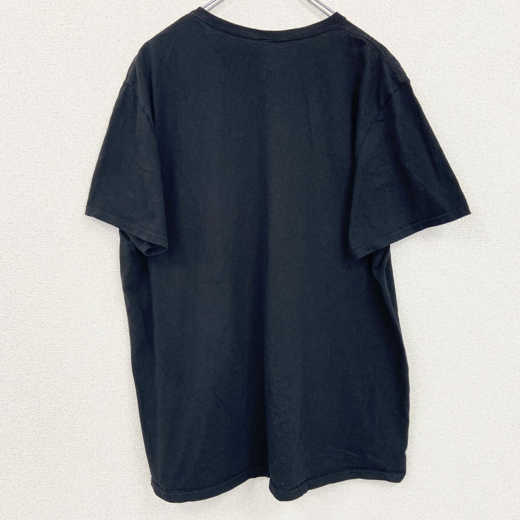古着 used　僕のヒーローアカデミア　半袖アニメプリントTシャツ　レトロ　クルーネック　キャラクター　黒　ブラック　XLサイズ