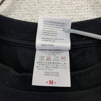 FIFAワールドカップブラジル 2014　半袖プリントTシャツ　黒　ブラック　Mサイズ
