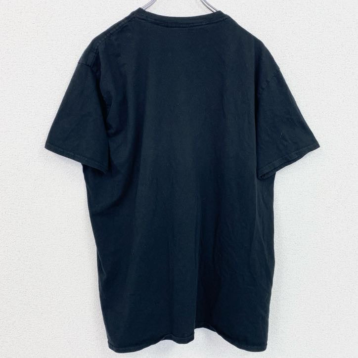 古着 used　鬼滅の刃　半袖アニメプリントTシャツ　レトロ　クルーネック　伊之助　いのすけ　黒　ブラック　2XLサイズ