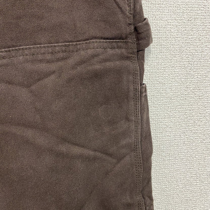 ノーブランド　ダブルニーペインターパンツ　ダックパンツ　ジップフライ　ブラウン