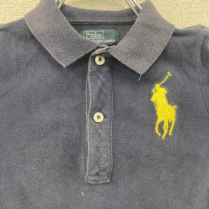 Polo By Ralph Lauren　ラルフローレン　半袖ポロシャツ　刺繡ロゴ　紺　ネイビー　24Mサイズ