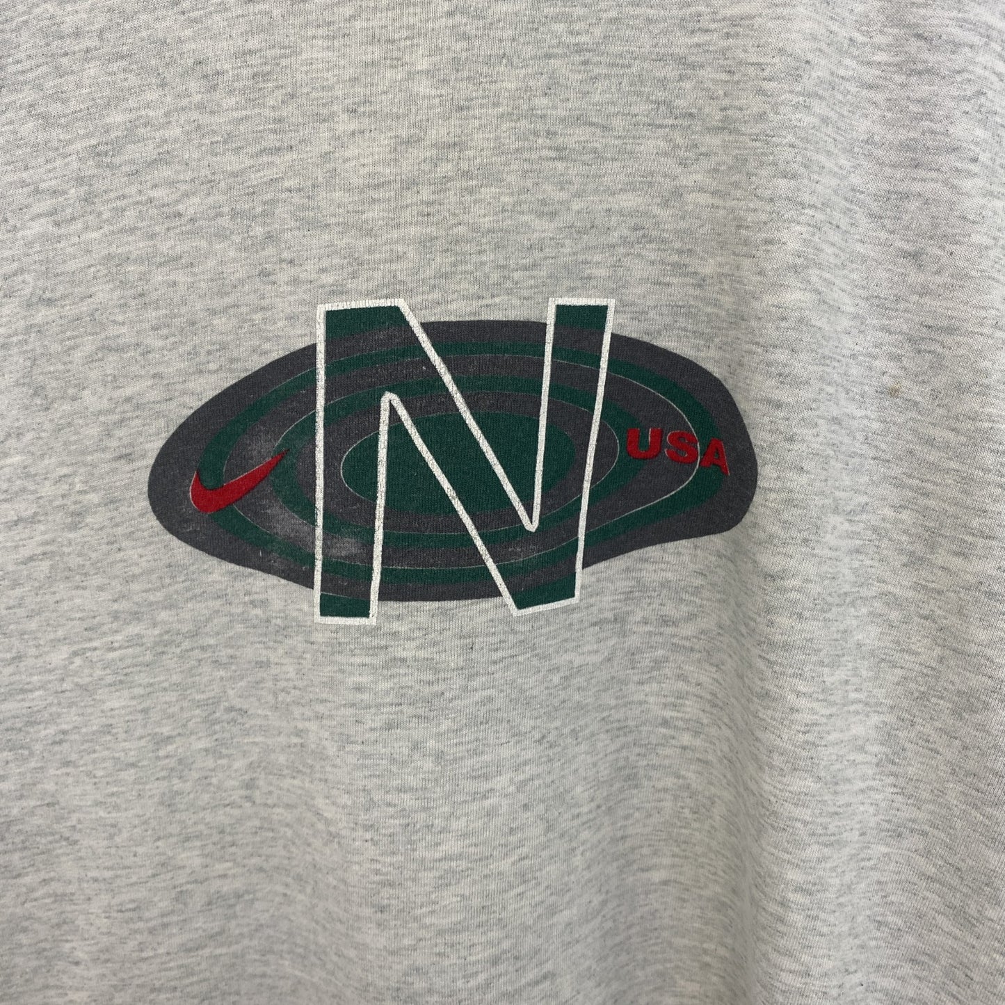 90s～　NIKE　ナイキ　半袖プリントTシャツ　ヴィンテージ　灰色　ライトグレー　