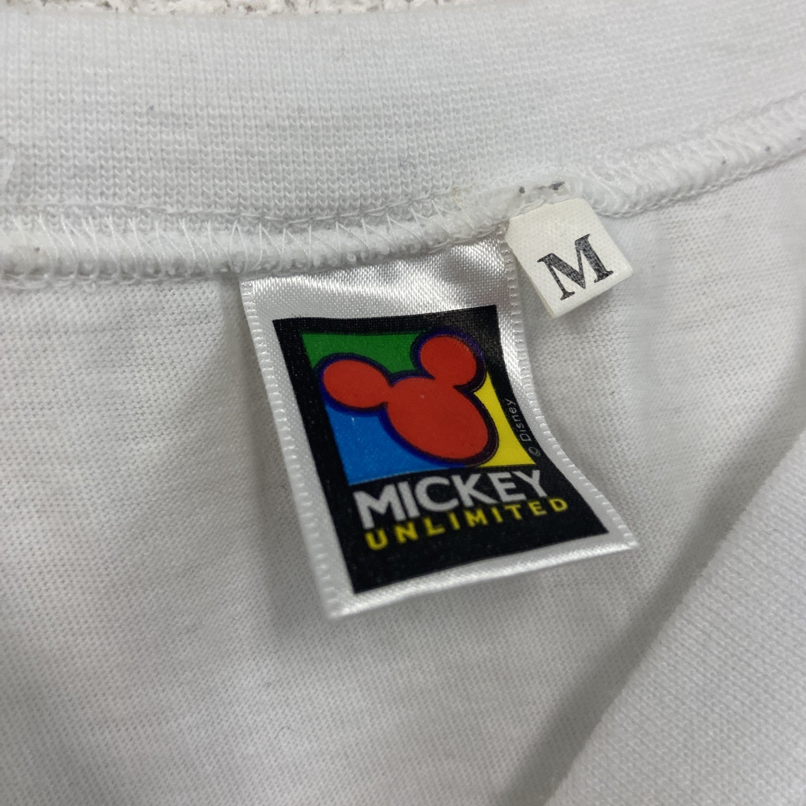 Disney　MICKEY MOUSE　ミッキーマウス　半袖プリントTシャツ　白　ホワイト　Mサイズ