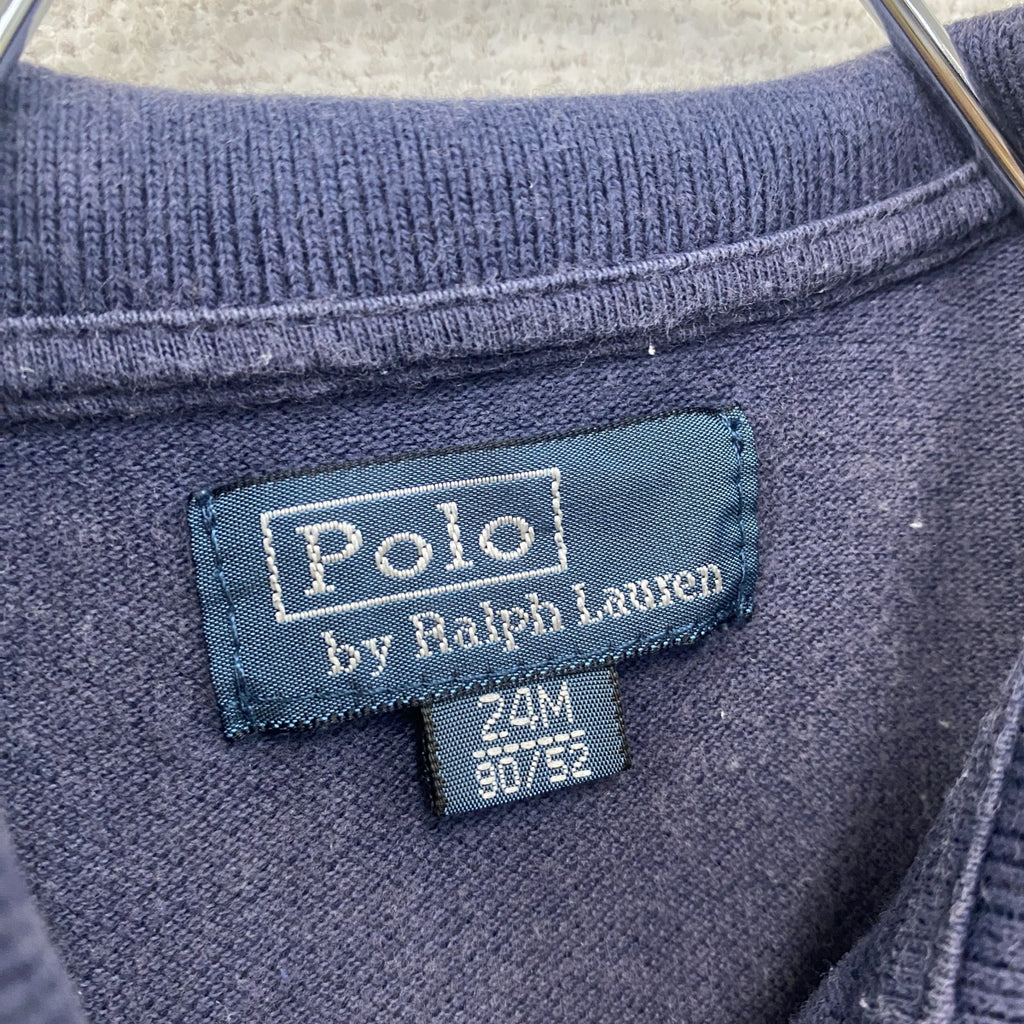 Polo By Ralph Lauren　ラルフローレン　半袖ポロシャツ　刺繡ロゴ　紺　ネイビー　24Mサイズ