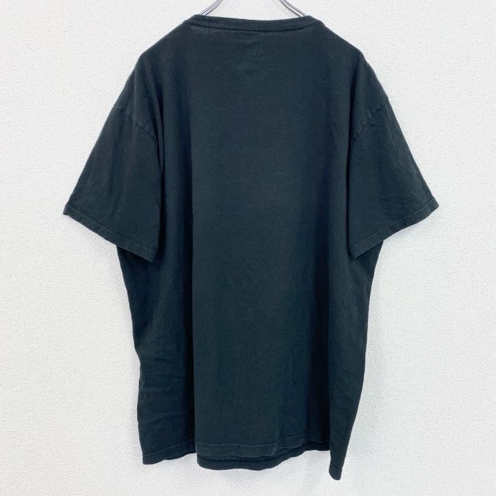 古着 used　鬼滅の刃　半袖アニメプリントTシャツ　レトロ　クルーネック　Demon Slayer　黒　ブラック　2XLサイズ