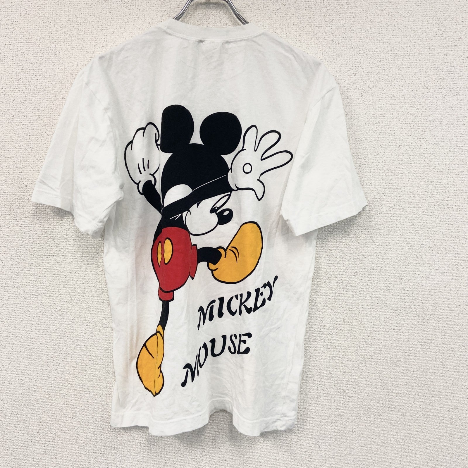 Disney　MICKEY MOUSE　ミッキーマウス　半袖プリントTシャツ　白　ホワイト　Mサイズ