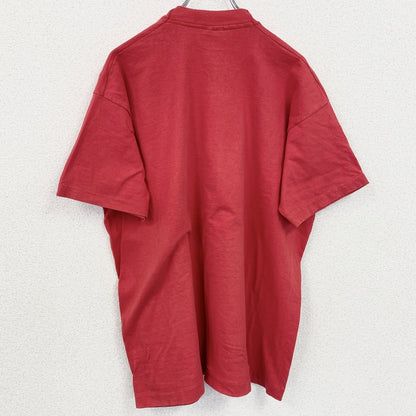 古着 used　90s　フルーツオブザルーム　半袖無地Tシャツ　シングルステッチ　ヴィンテージ　クルーネック　赤　XLサイズ