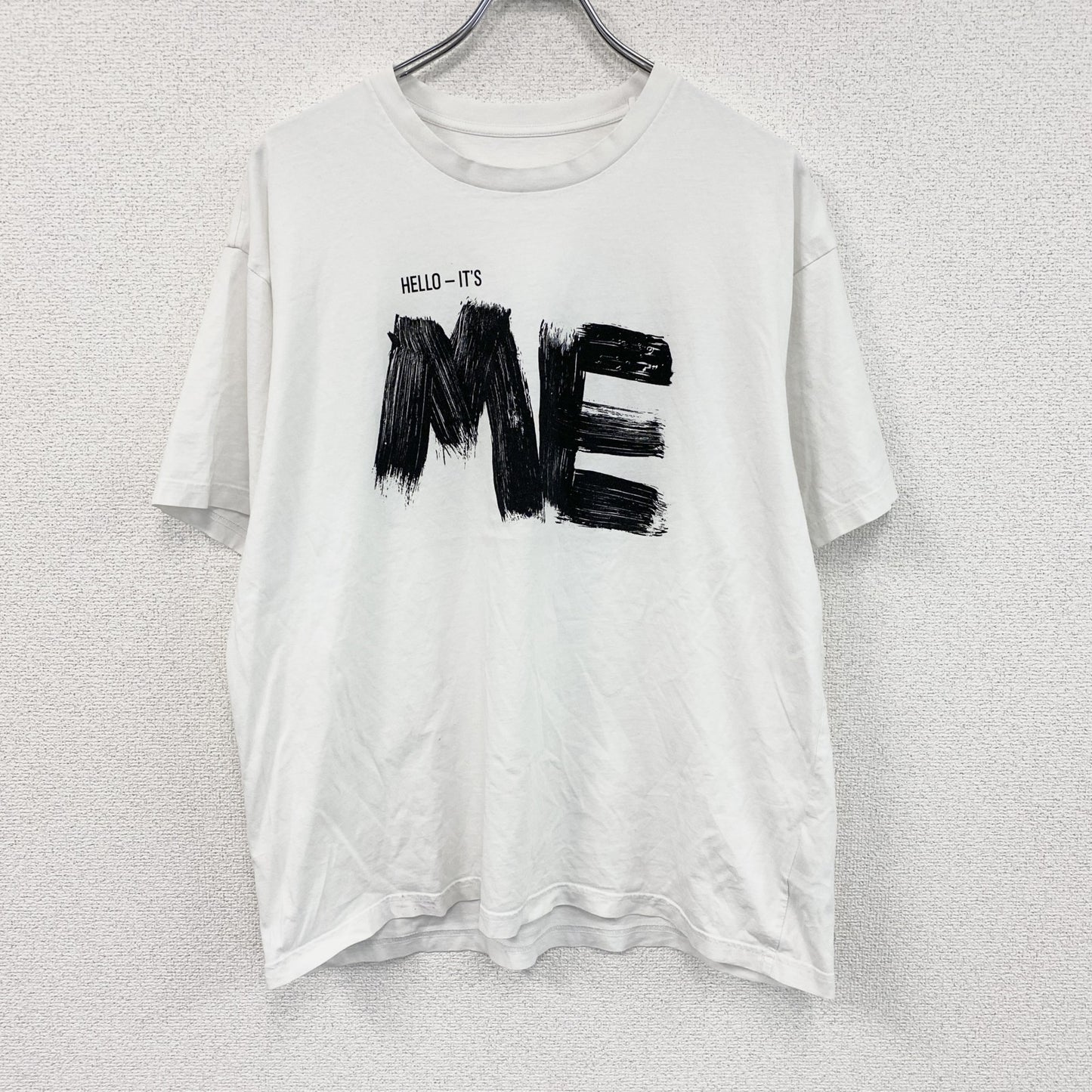 adidas　アディダス　半袖プリントTシャツ　スローガンT　白　ホワイト　Lサイズ