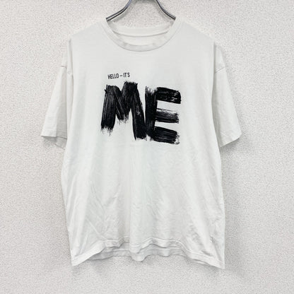 adidas　アディダス　半袖プリントTシャツ　スローガンT　白　ホワイト　Lサイズ