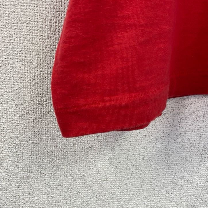 古着 used　90s　フルーツオブザルーム　半袖無地Tシャツ　シングルステッチ　ヴィンテージ　クルーネック　赤　XLサイズ