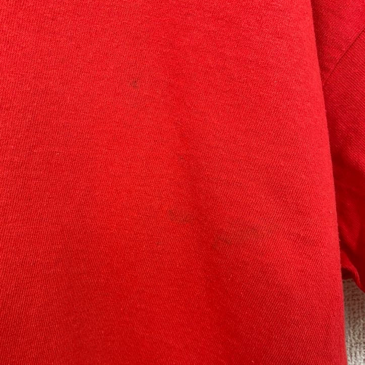 古着 used　90s　フルーツオブザルーム　半袖無地Tシャツ　シングルステッチ　ヴィンテージ　クルーネック　赤　XLサイズ