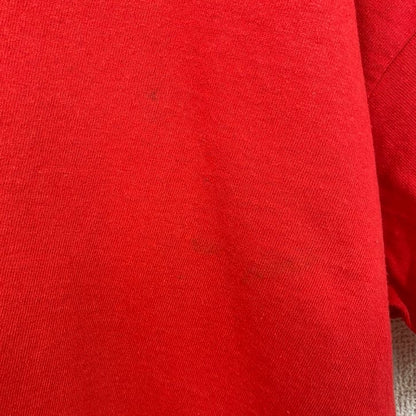 古着 used　90s　フルーツオブザルーム　半袖無地Tシャツ　シングルステッチ　ヴィンテージ　クルーネック　赤　XLサイズ