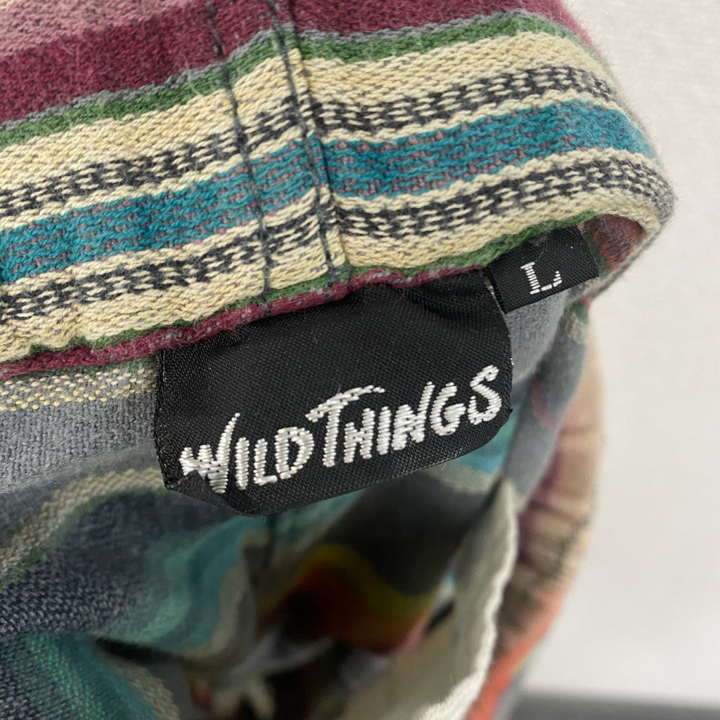 WILD THUNGS　ワイルドシングス　ハーフデニムパンツ/ショートパンツ　ボーダー柄　マルチカラー　Lサイズ