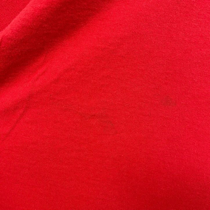 古着 used　90s　フルーツオブザルーム　半袖無地Tシャツ　シングルステッチ　ヴィンテージ　クルーネック　赤　XLサイズ