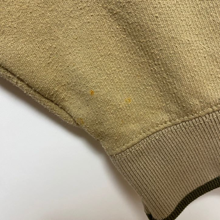 古着 used　M&CSPORT　長袖刺繍スウェット　トレーナー　ゴルフ　スポーツ　茶色　レトロ　ビッグシルエット　XLサイズ