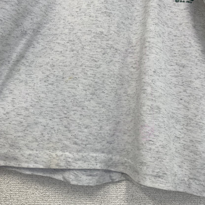古着 used　90s　ヴィンテージ　半袖プリントTシャツ　カレッジ風　　灰色　ライトグレー　ニューファンドランド　Lサイズ