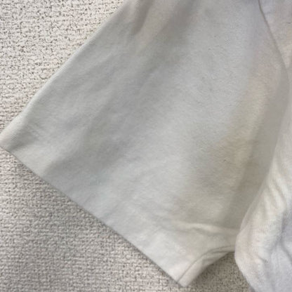 古着 used　ヘインズ　半袖プリントTシャツ　花　100%コットン　USA製　レトロデザイン　シングルステッチ　白　Mサイズ