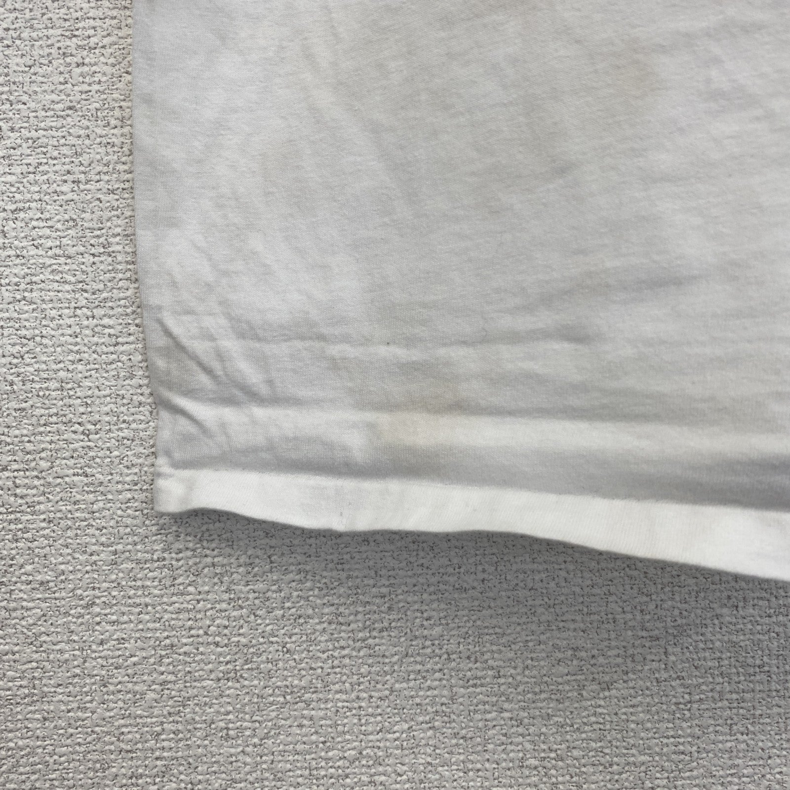 古着 used　ヘインズ　半袖プリントTシャツ　花　100%コットン　USA製　レトロデザイン　シングルステッチ　白　Mサイズ