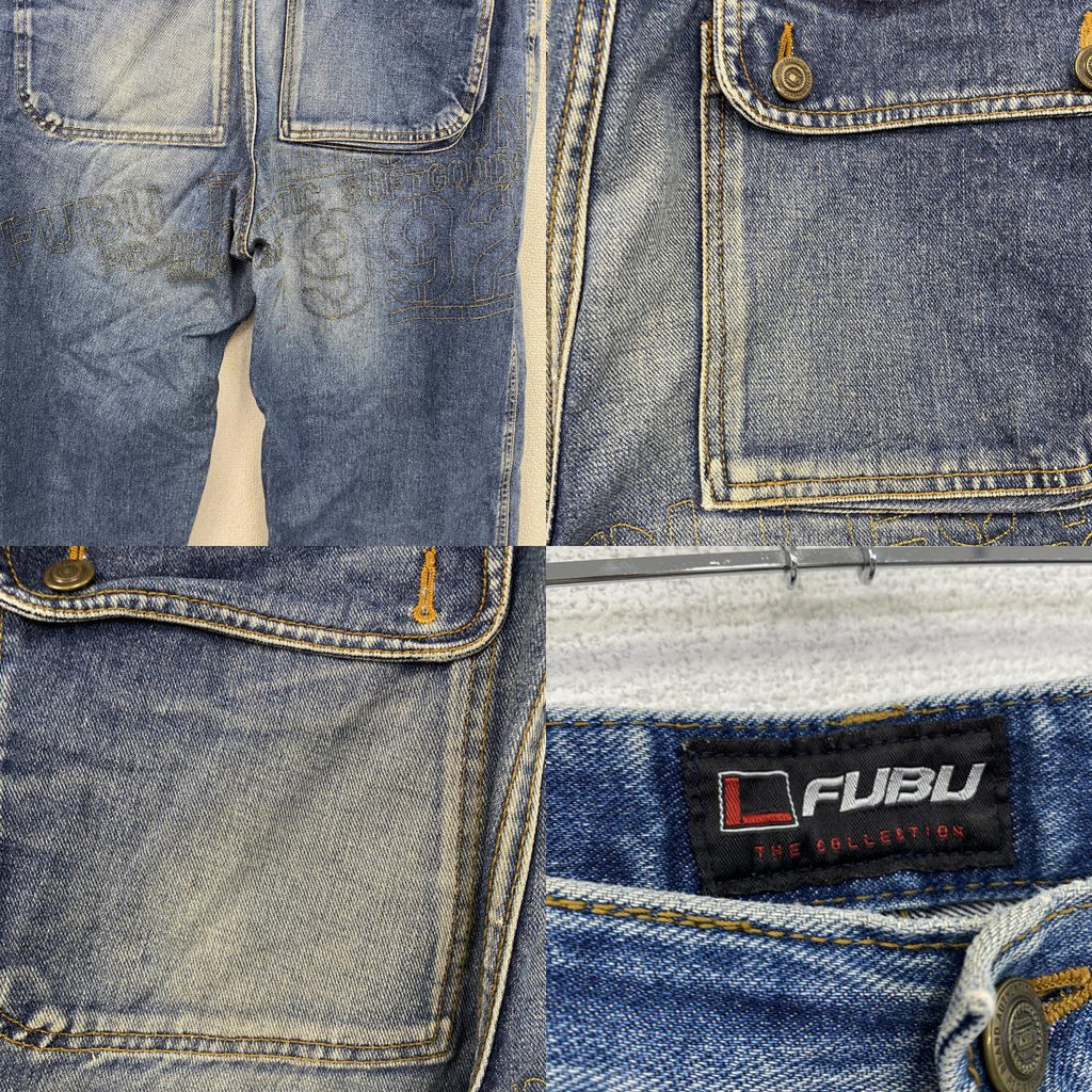FUBU　フブ　デニムパンツ/ジーンズ　ジップフライ　縦落ち　インディゴ
