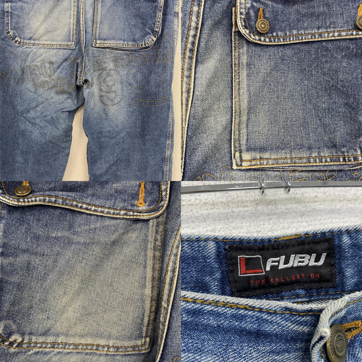 FUBU　フブ　デニムパンツ/ジーンズ　ジップフライ　縦落ち　インディゴ
