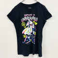古着 used　ジョジョの奇妙な冒険　半袖アニメプリントTシャツ　黒　ブラック　少年ジャンプ　クルーネック　Mサイズ