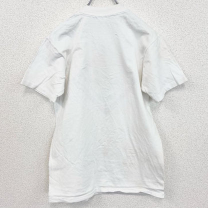 古着 used　ヘインズ　半袖プリントTシャツ　花　100%コットン　USA製　レトロデザイン　シングルステッチ　白　Mサイズ