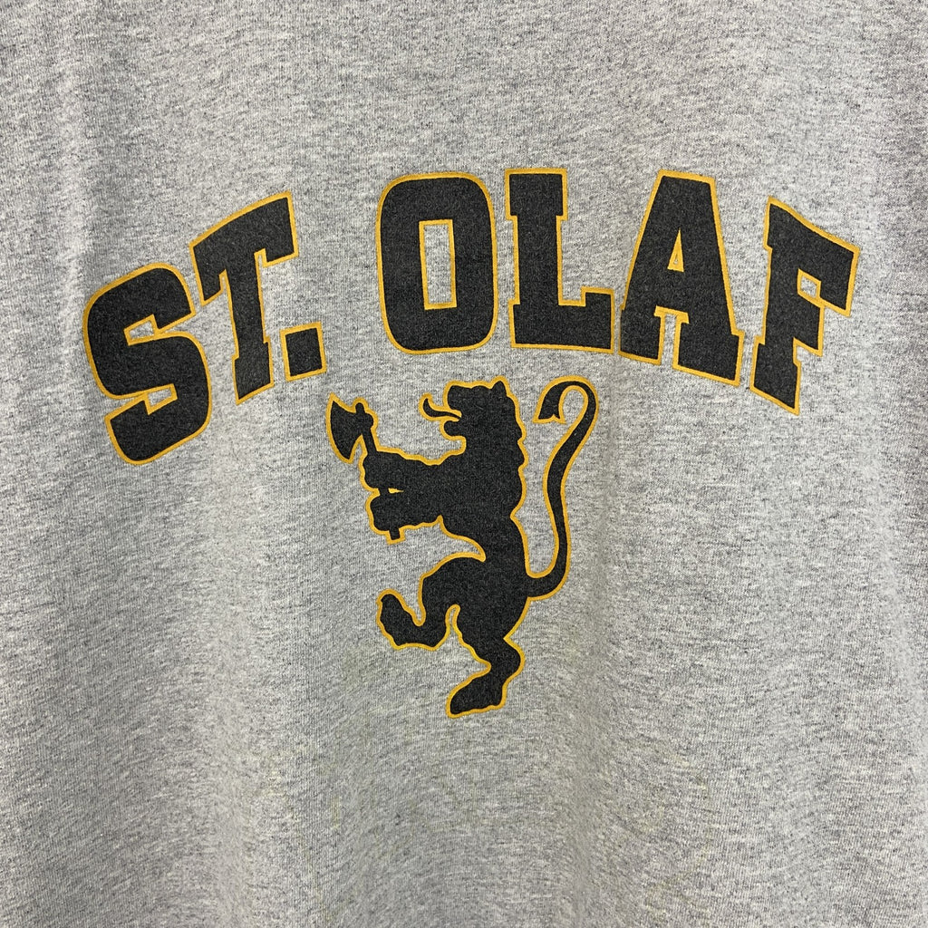 古着 used　チャンピオン　カレッジ　半袖プリントTシャツ　セントオラフ　灰色　ライトグレー　XLサイズ