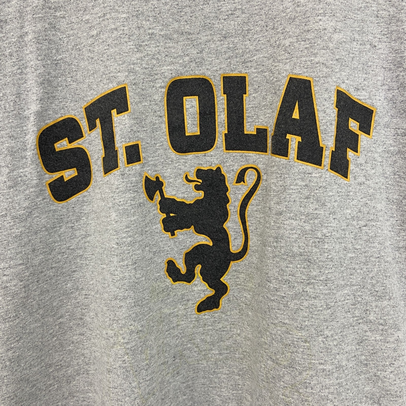 古着 used　チャンピオン　カレッジ　半袖プリントTシャツ　セントオラフ　灰色　ライトグレー　XLサイズ