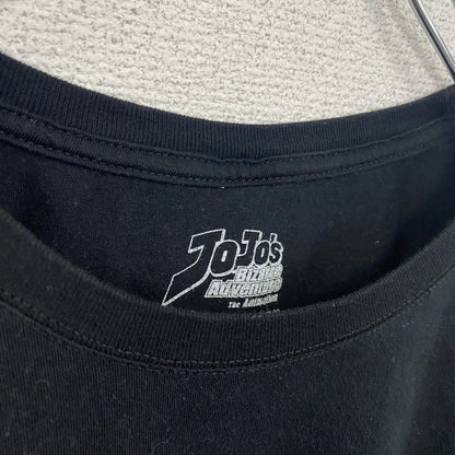 古着 used　ジョジョの奇妙な冒険　半袖アニメプリントTシャツ　黒　ブラック　少年ジャンプ　クルーネック　Mサイズ