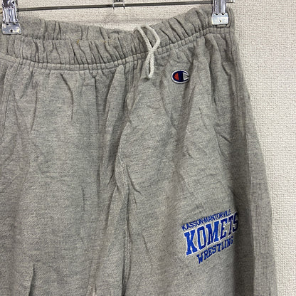 Champion　チャンピオン　リバースウィーブ　スウェットパンツ　3連プリント　灰色　グレー　Sサイズ