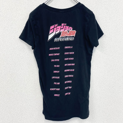 古着 used　ジョジョの奇妙な冒険　半袖アニメプリントTシャツ　黒　ブラック　少年ジャンプ　クルーネック　Mサイズ