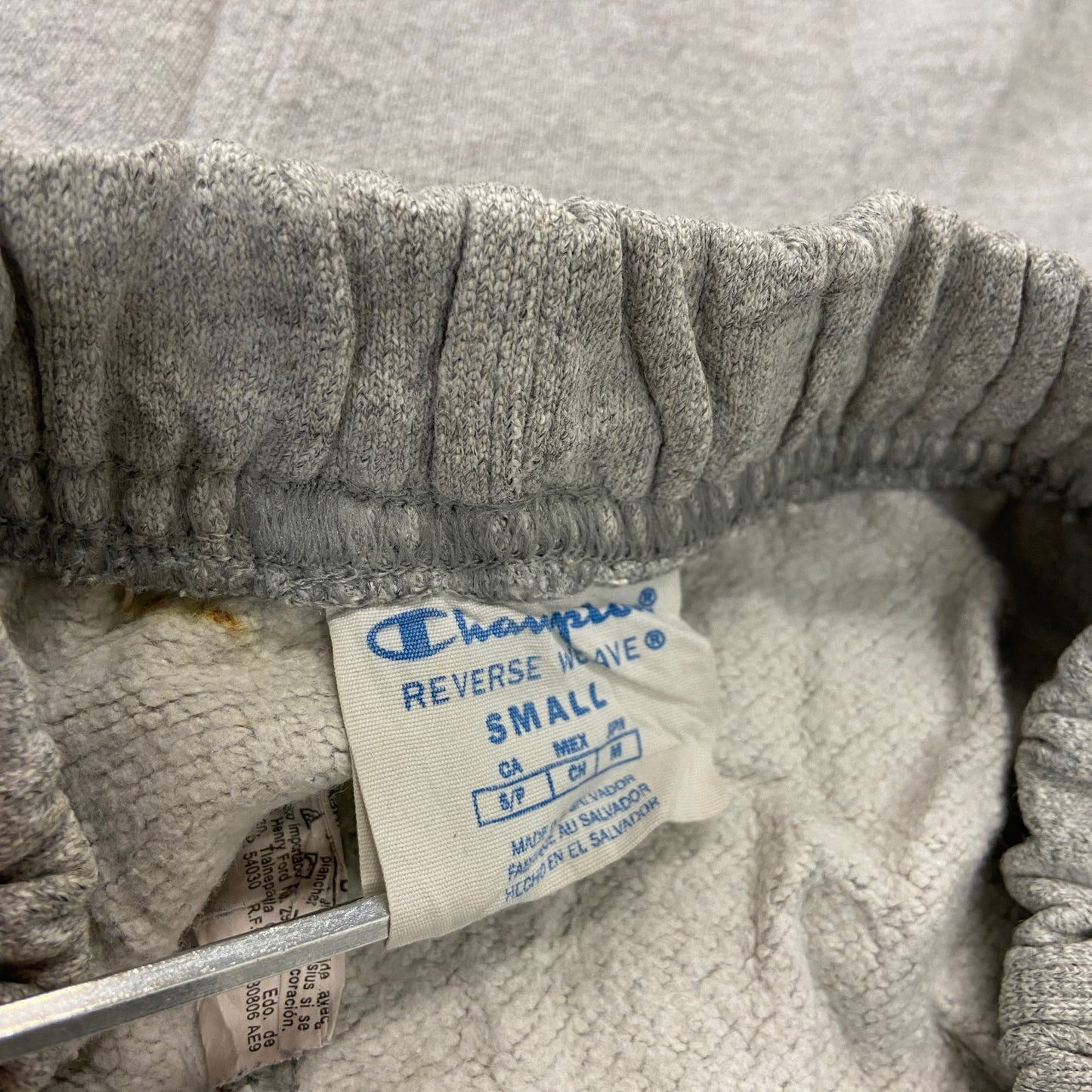 Champion　チャンピオン　リバースウィーブ　スウェットパンツ　3連プリント　灰色　グレー　Sサイズ