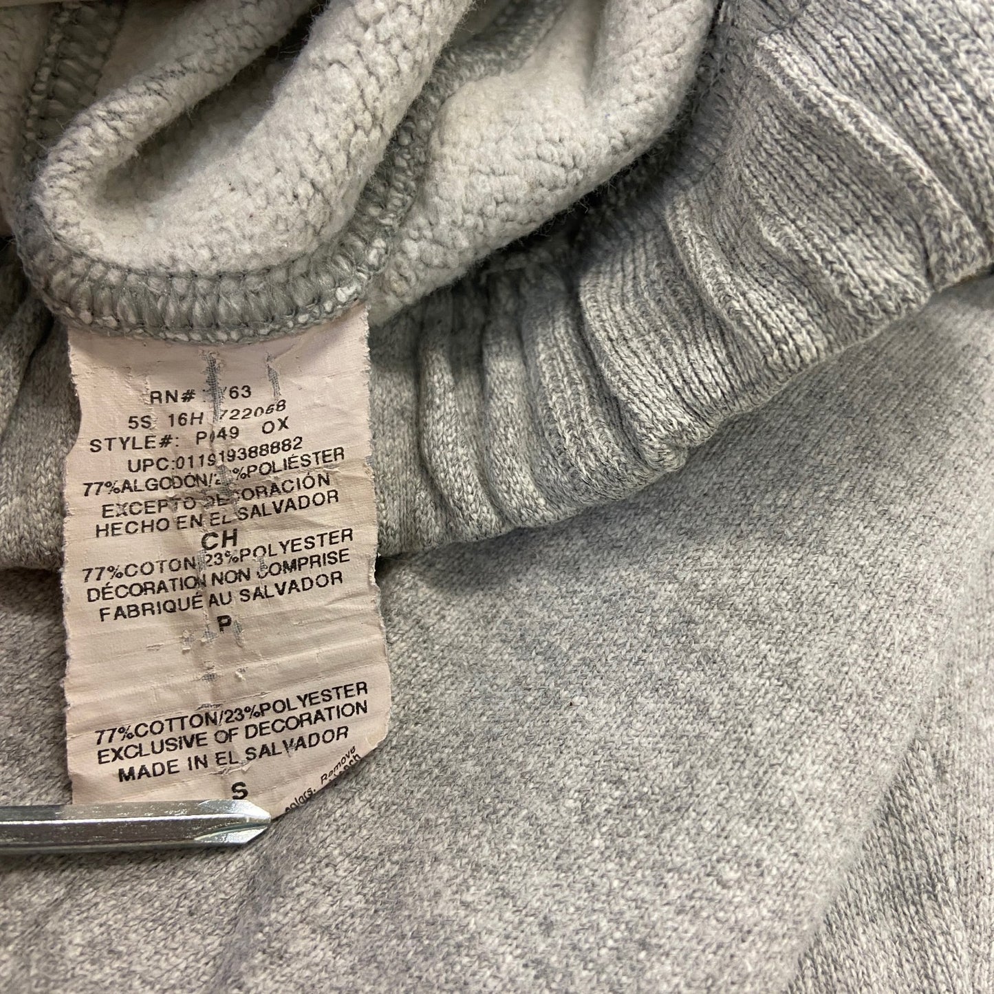 Champion　チャンピオン　リバースウィーブ　スウェットパンツ　3連プリント　灰色　グレー　Sサイズ