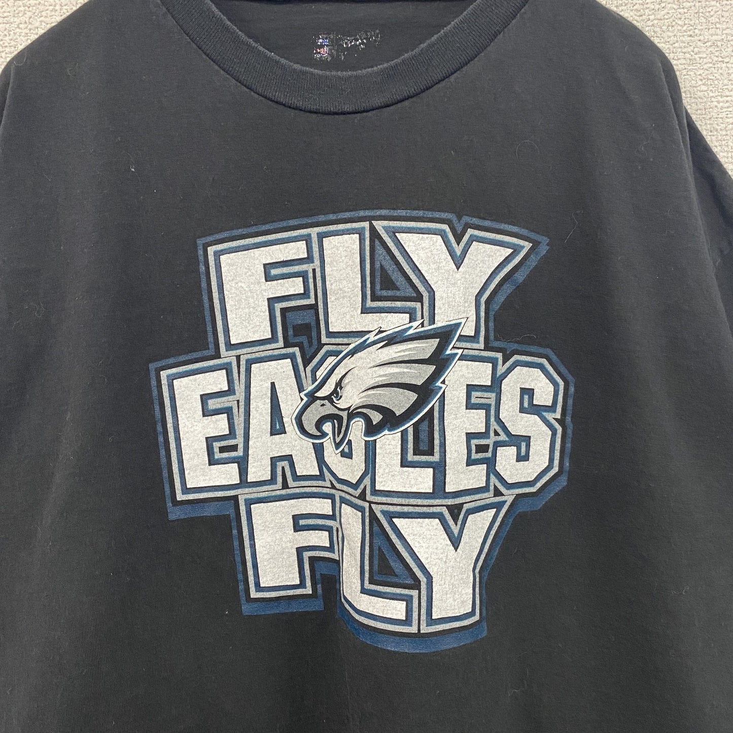 古着 used　NFL　半袖オフィシャルプリントTシャツ　アメフト　クルーネック　レトロデザイン　黒　ブラック　XLサイズ
