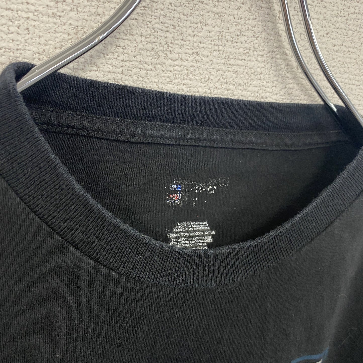 古着 used　NFL　半袖オフィシャルプリントTシャツ　アメフト　クルーネック　レトロデザイン　黒　ブラック　XLサイズ