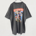 古着 used　ドラゴンボールZ　DRAGON BALL　半袖アニメプリントTシャツ　グレー　孫悟空　ベジータ　2XLサイズ