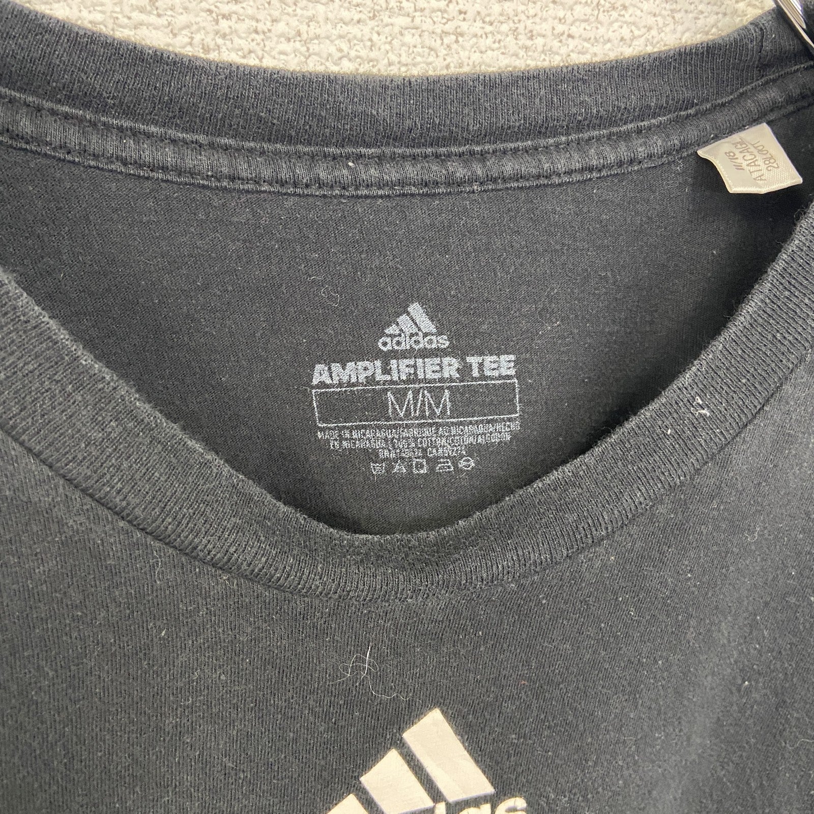 古着 used　アディダス　半袖プリントTシャツ　ノースカロライナFC　黒　ブラック　クルーネック　XLサイズ