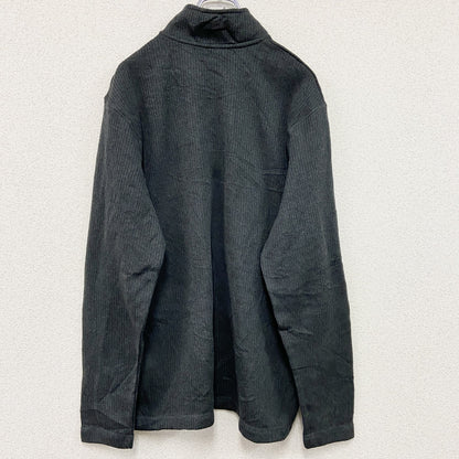 Champion　チャンピオン　ハーフジップスウェット/トレーナー　刺繍ロゴ　ワンポイント　現行　黒　ブラック　Lサイズ