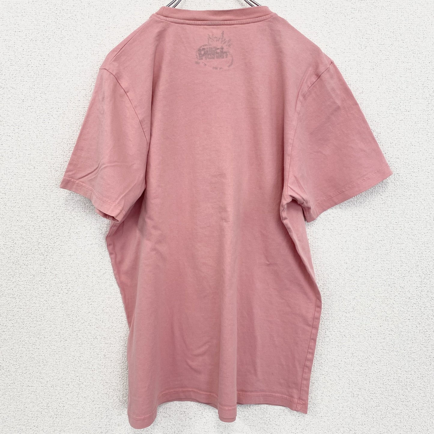 古着 used　半袖プリントTシャツ　フラッシュ　DCヒーロー　ピンク　クルーネック　レトロデザイン　Lサイズ