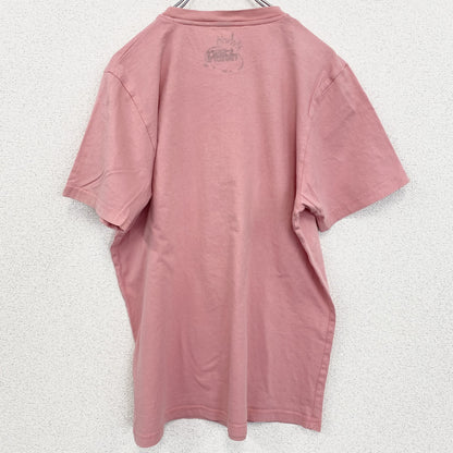 古着 used　半袖プリントTシャツ　フラッシュ　DCヒーロー　ピンク　クルーネック　レトロデザイン　Lサイズ