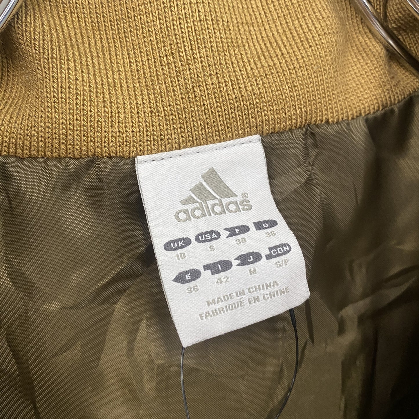 adidas　アディダス　キルティングジャケット/ナイロンジャケット　茶色　ブラウン　Mサイズ